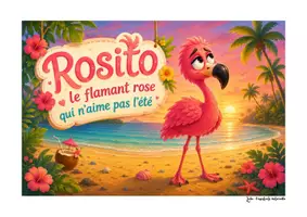 Aperçu - Affichage - Rosito le flamant rose qui n'aime pas l'été - Page de couverture