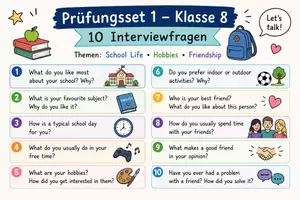 Vorschau - Arbeitsblätter - Prüfungssets Übungssets Sprechprüfung Klasse 8 - Seite 1