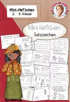 Vorschau - Arbeitsblätter - Mini-Heft Satzzeichen Deutsch Klasse 2-3 | Satzarten üben - Deckblatt