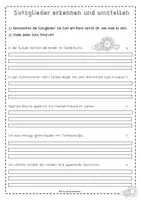 Vorschau - Arbeitsblätter - Übungsblätter zu den Satzglieder (SUBJEKT und PRÄDIKAT) - Seite 2