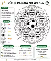 Vorschau - Arbeitsblätter - Würfel-Mandala WM 2026 - Deckblatt