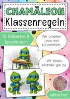 Vorschau - Anderer Materialtyp - Klassenregeln Chamäleonklasse Klassentier Chamäleon - Deckblatt
