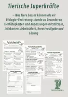 Vorschau - Arbeitsblätter - Tierische Fähigkeiten – 4 Vertretungsstunden zu Superkräften, Verteidigung, Teamarbeit und Sinnen - Seite 1