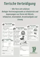 Vorschau - Arbeitsblätter - Tierische Verteidigung – Wie Tiere sich schützen - Deckblatt