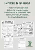 Vorschau - Arbeitsblätter - Tierische Teamarbeit – Wie Tiere zusammenarbeiten - Deckblatt