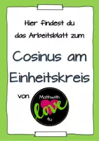 Vorschau - Arbeitsblätter - Cosinus am Einheitskreis - Deckblatt