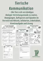 Vorschau - Arbeitsblätter - Tierische Kommunikation – Wie Tiere sich verständigen - Deckblatt