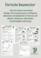 Vorschau - Arbeitsblätter - Tierische Baumeister – Wie Tiere bauen und wohnen - Deckblatt