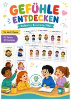 Vorschau - Fördermaterial/Inklusion - Gefühle entdecken – 40 Gefühlskarten für die Grundschule - Deckblatt