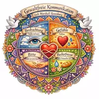 Vorschau - Mal- und Bastelvorlagen - Mandala und Fantasiereise: Gewaltfreie Kommunikation zum selbst Gestalten, mit Stundenentwurf. - Seite 3