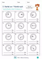 Vorschau - Arbeitsblätter - Uhrzeit Arbeitsheft ablesen | Klasse 1–4 - Seite 3