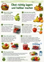 Vorschau - Arbeitsblätter - Hauswirtschaft - Obst – Ernährung, Lagerung & 3 einfache Rezepte | Arbeitsblätter Klasse 5–8 - Seite 2
