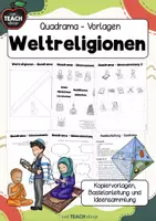 Vorschau - Arbeitsblätter - Weltreligionen - Quadrama - Deckblatt