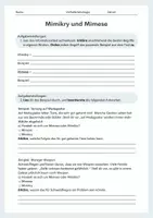 Vorschau - Arbeitsblätter - Mimikry und Mimese – Tarnung, Täuschung und Überlebensstrategien bei Tieren - Seite 2
