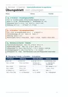 Vorschau - Arbeitsblätter - Exponentialfunktionen & Logarithmus – Übungsblatt mit Lösungen e-Funktion, ln, Wachstum & Zerfall AHS 6 - Seite 1