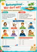 Vorschau - Stundenentwürfe - Rettungsinsel - Wer darf mit? Kleingruppenarbeit für Sozialtraining & Klassenleiterstunde - Deckblatt