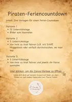 Vorschau - Anderer Materialtyp - Piraten Sommerferien-Countdown - auf Canva editierbar🏴☠️ - Seite 1