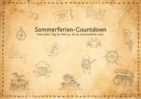 Vorschau - Anderer Materialtyp - Piraten Sommerferien-Countdown - auf Canva editierbar🏴☠️ - Seite 2