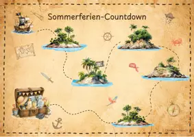 Vorschau - Anderer Materialtyp - Piraten Sommerferien-Countdown - auf Canva editierbar🏴☠️ - Seite 3