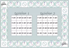 Vorschau - Stationenlernen - Uhrzeiten - Bingo : Volle Stunden - Seite 1