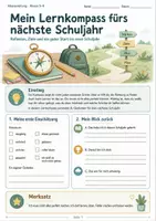 Vorschau - Spiele - Mein Lernkompass fürs nächste Schuljahr Reflexion Ziele und Stärken Klasse 5 bis 9 - Seite 1