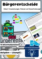 Vorschau - Arbeitsblätter - Bürgerentscheide Kommunalpolitik & Direkte Demokratie - Deckblatt