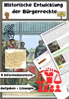 Vorschau - Arbeitsblätter - Historische Entwicklung der Bürgerrechte: Revolutionen & Menschenrechte - Deckblatt