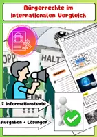 Vorschau - Arbeitsblätter - Bürgerrechte im internationalen Vergleich - Deckblatt