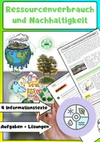 Vorschau - Arbeitsblätter - Ressourcenverbrauch und Nachhaltigkeit: Klimawandel & Kreislaufwirtschaft - Deckblatt