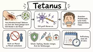 Vorschau - Arbeitsblätter - Arbeitsblätter zum Thema "Tetanus" + Lösung & MP3 + Mindmap + Infografik - Seite 1