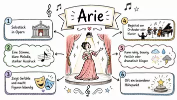 Vorschau - Arbeitsblätter - Arbeitsblätter zum Thema "Arie" + Lösung & MP3 + Mindmap + Infografik - Seite 1