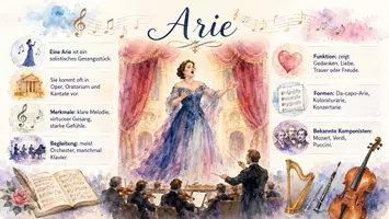 Vorschau - Arbeitsblätter - Arbeitsblatt "Arie" + Onlineübung & MP3 + Infografik - Seite 1