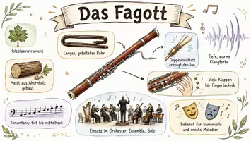 Vorschau - Arbeitsblätter - Lernposter + Arbeitsblätter zum Thema "Fagott" + Lösung & MP3 + Mindmap + Infografik - Seite 2