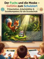 Vorschau - Arbeitsblätter - Der Fuchs und die Maske – Fabelarbeit, Gefühle & Sozialkompetenz -Präsentation & Arbeitsblätter für die Grundschule - Deckblatt