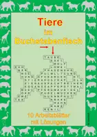 Vorschau - Arbeitsblätter - Suchsel - Tiere im Buchstabenfisch 1 - Deckblatt