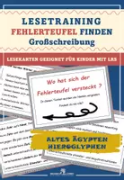 Vorschau - Fördermaterial/Inklusion - Hieroglyphen Spezial: Fehlerteufel Lesekarten Großschreibung - Deckblatt