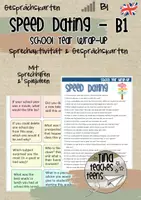 Vorschau - Arbeitsblätter - Schuljahresrückblick & Sommerpläne: 24 Sprechkarten für den Englischunterricht (B1) - Deckblatt