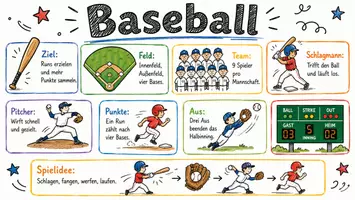 Vorschau - Arbeitsblätter - Arbeitsblätter zum Thema "Baseball" + Lösung & MP3 + Mindmap + Infografik - Seite 1