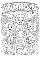 Vorschau - Mal- und Bastelvorlagen - Ausmalbilder/ Mandalas - Fußball WM 2026 - Seite 2
