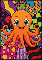 Vorschau - Mal- und Bastelvorlagen - Pop Art Kunst Doodle Meerestiere, Ausmalbilder - Seite 3