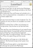 Vorschau - Arbeitsblätter - Leseverständnis Arbeitsblätter - Der Raub der Europa Klasse 4-6 - Seite 2
