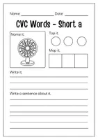 Voorbeeld - CVC Words Workbook – English Phonics Worksheets - Pagina 3
