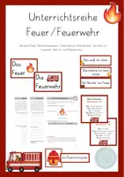 Vorschau - Arbeitsblätter - Fertige Unterrichtsreihe zum Thema Feuer/Feuerwehr - Deckblatt