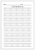 Voorbeeld - Alphabet Workbook A–Z – Black and White Tracing Worksheets - Pagina 3