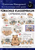 Vorschau - Poster - Türschilder Capybara | Capybaraklasse Klassenraumtür - Deckblatt