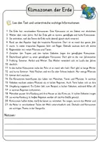 Vorschau - Arbeitsblätter - Klimazonen der Erde Lesetext einfach verständlich mit Aufgaben + Lösungen und Wortspeicher Leseverstehen - Seite 3