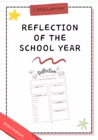 Vorschau - Arbeitsblätter - Reflection School Year - Deckblatt