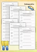Vorschau - Stundenentwürfe - Sätze schreiben - Im Sommer – Differenzierte Übungen zum Satzbau für Klasse 1/2 und Klasse 3/4 (26 Arbeitsblätter und Titelblatt) - Seite 1