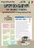 Vorschau - Spiele - 24 Sprechkarten Italienisch (B1): Schuljahresende & Sommerferien – Inkl. Redemittel - Deckblatt
