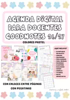 Vista previa - Para docentes: organización, planificación y formación - CUADERNO/ AGENDA DIGITAL DOCENTE PARA GOODNOTES 2026/2027 (EDICIÓN PASTEL) - Portada
